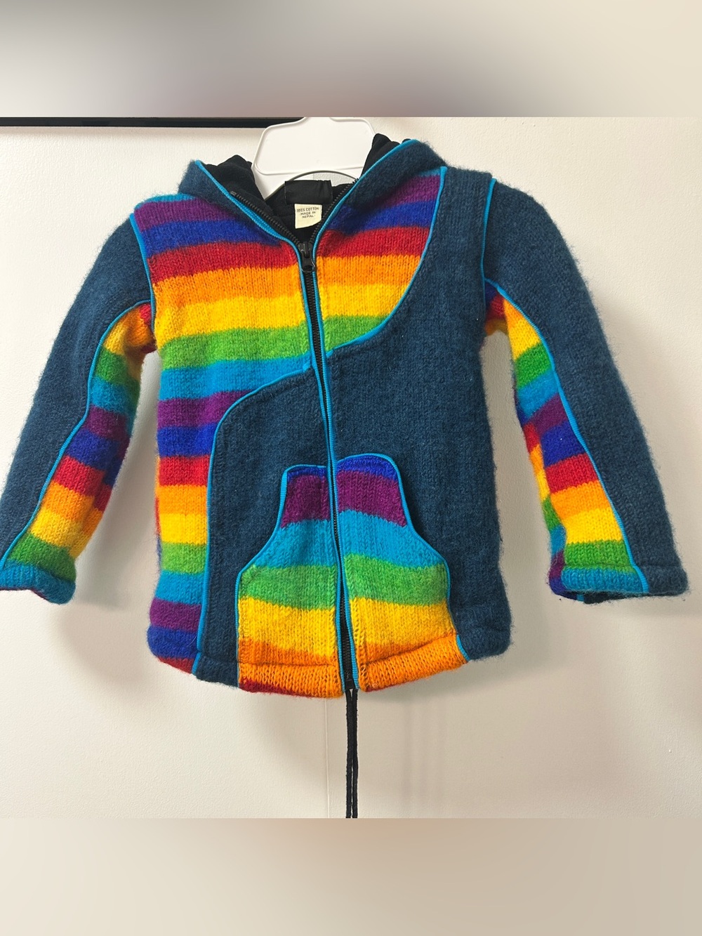 Kids Fleece Lined Wool Coat/Sweater Made in Nepal Gringos Brand